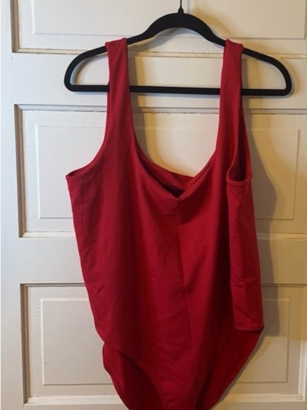 a new day Red Scoop Neck Bodysuit